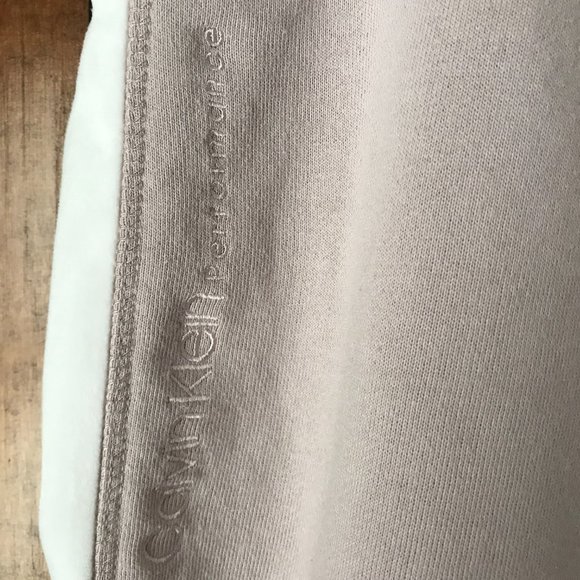 Calvin Klein Performance Mauve/Ivory Hoodie Jacket & Drawstring Joggers Set 3X - Picture 15 of 16